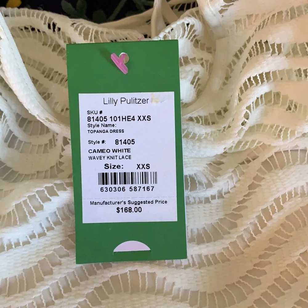 Lilly Pulitzer topanga dress‎ in cameo white. NWT. Retail 168